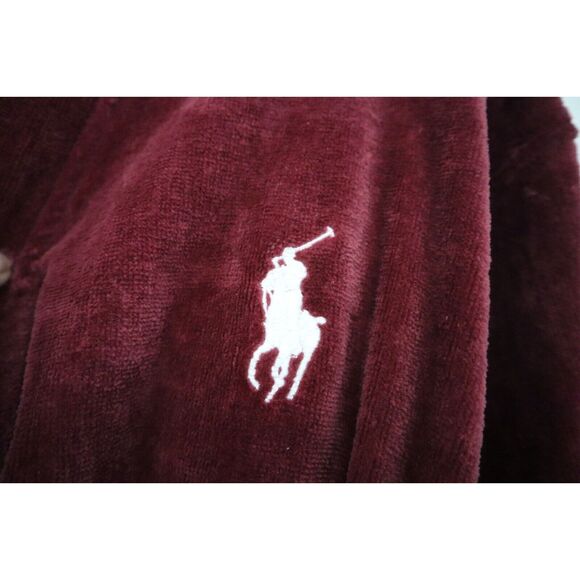 Polo Ralph Lauren RL91WW-00D Men's Sz S/M Classic Wine Terry Shawl Robe - Picture 5 of 9